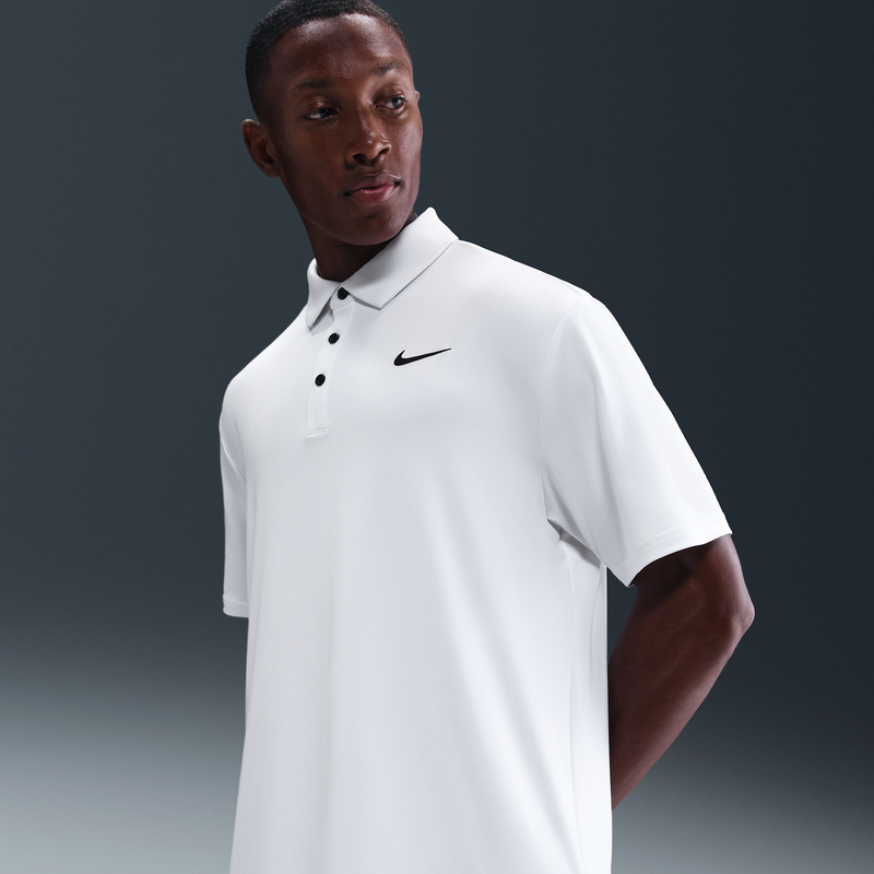 Polo De Golf Dri-Fit De Un Solo Color Para Hombre Nike Tour Blanco