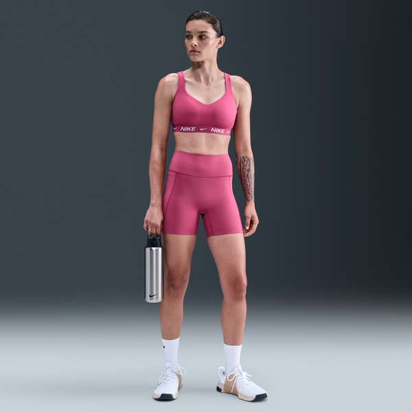 Shorts De Ciclismo De Tiro Alto De 13 Cm Sin Costura Frontal Para Mujer Nike Universa Morado