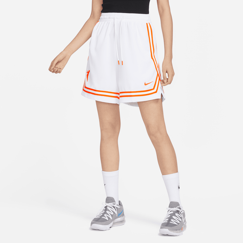 Shorts de la WNBA Nike Dri-FIT para mujer Team 13 Blanco