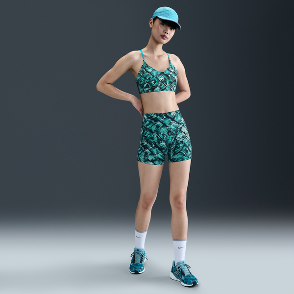 Shorts De Ciclismo Dri-Fit Con Estampado De Tiro Alto De 13 Cm Para Mujer Nike X Norblack Norwhite Verde