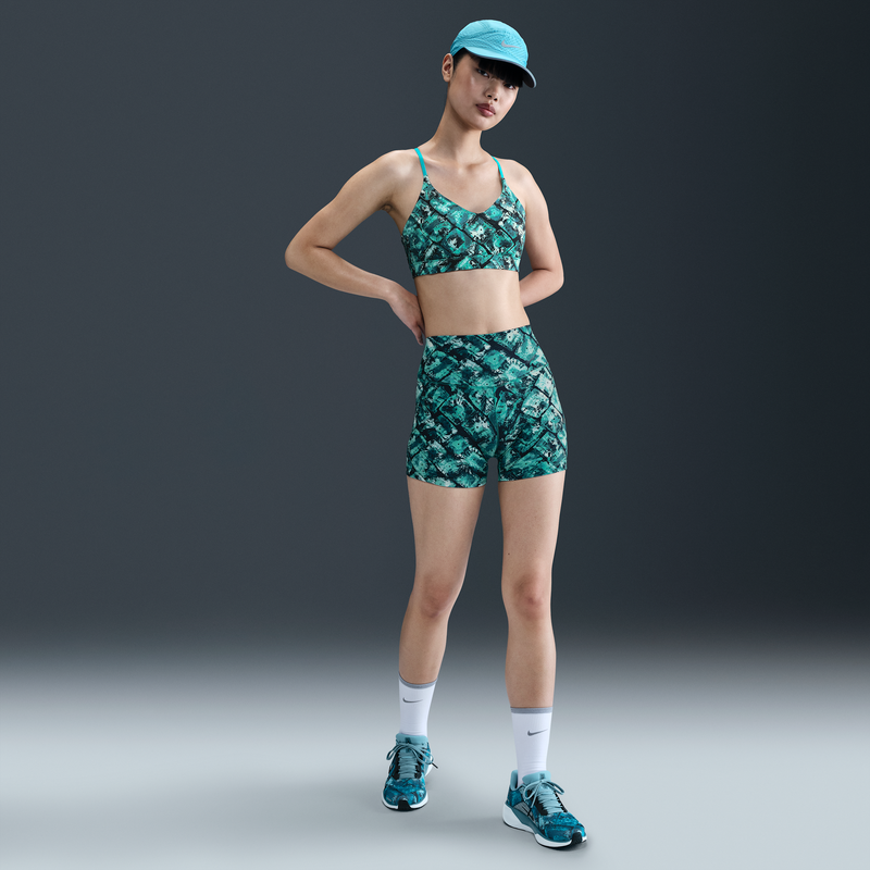 Shorts De Ciclismo Dri-Fit Con Estampado De Tiro Alto De 13 Cm Para Mujer Nike X Norblack Norwhite Verde