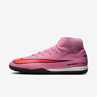 Tacos de fútbol para pasto sintético (turf) de corte high Nike Mercurial Superfly 10 Academy Rosa