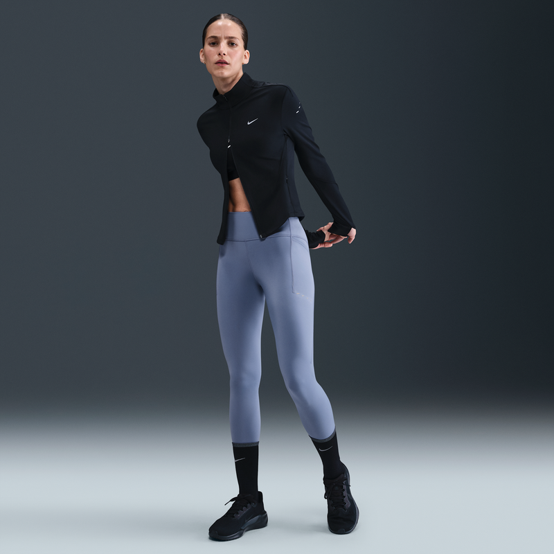 Leggings de correr de tiro alto de 7/8 con bolsillos para mujer Nike Swift Azul