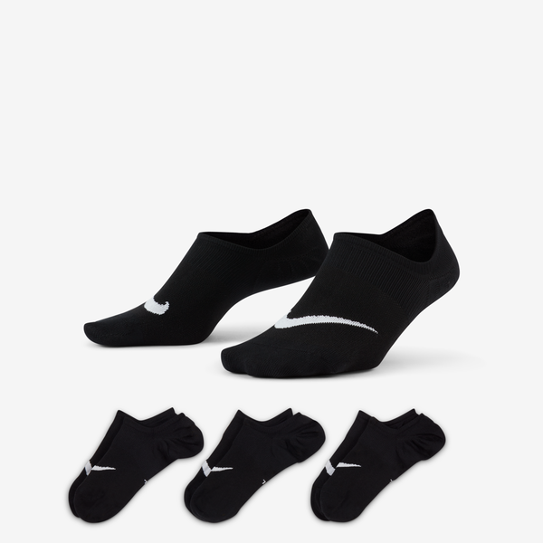 Calcetines Invisibles De Entrenamiento Para Mujer Nike Everyday Plus Lightweight (3 Pares) Negro