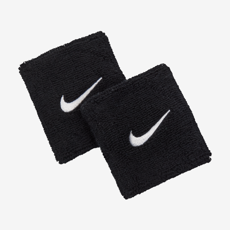 Muñequeras (paquete de 2) Nike Swoosh Classic Negro