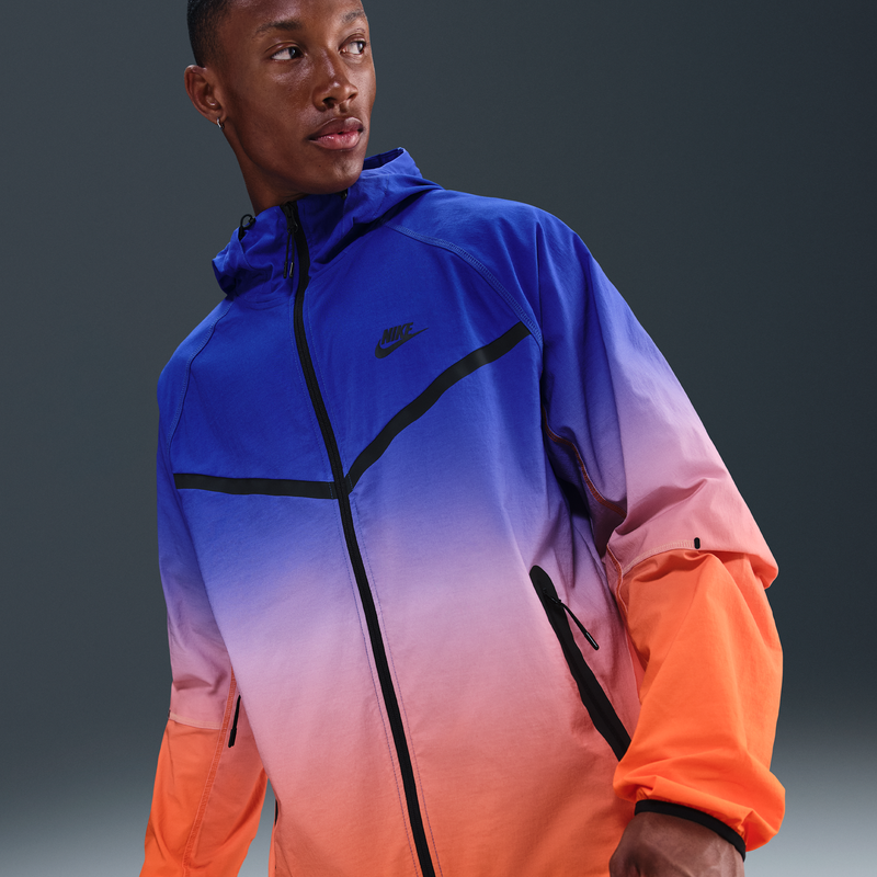 Chamarra de tejido Woven de cierre completo para hombre Nike Tech Azul