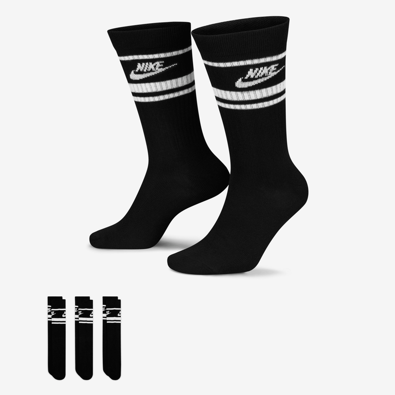Calcetas (3 Pares) Nike Sportswear Dri-Fit Everyday Essential Negro