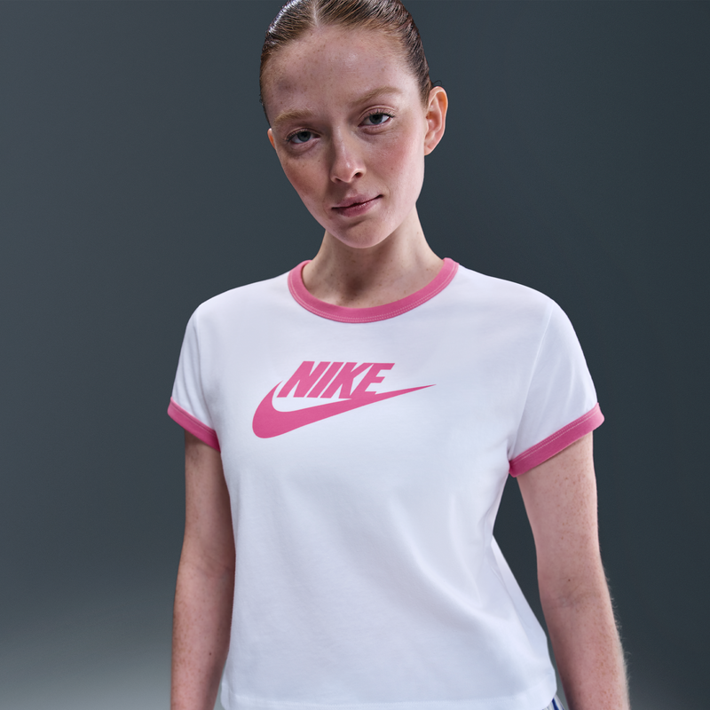 Playera ringer con gráfico para mujer Nike Sportswear Blanco