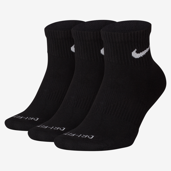Calcetines De Entrenamiento Al Tobillo (3 Pares) Nike Everyday Plus Cushioned Negro