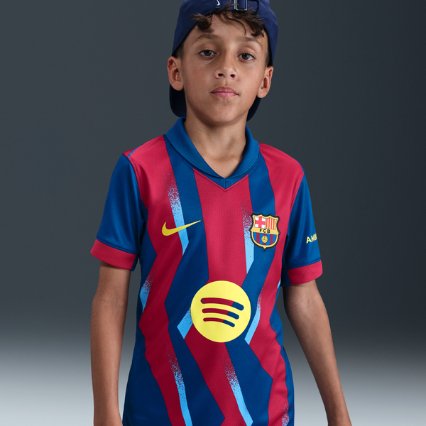Jersey De Fútbol Nike Dri-Fit Replica Para Niños Talla Grande Del Fc Barcelona 2025/26 Cuarta Equipación Azul
