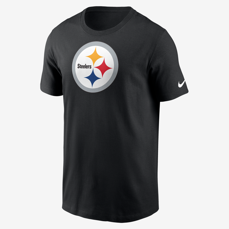 Playera para hombre Nike Logo Essential (NFL Pittsburgh Steelers) Negro