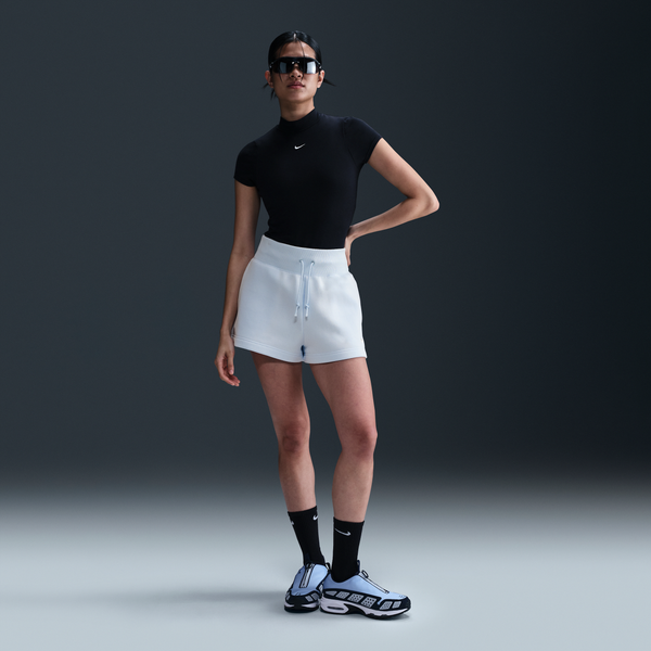 Shorts De Ajuste Holgado Y Tiro Alto Para Mujer Nike Sportswear Phoenix Fleece Azul