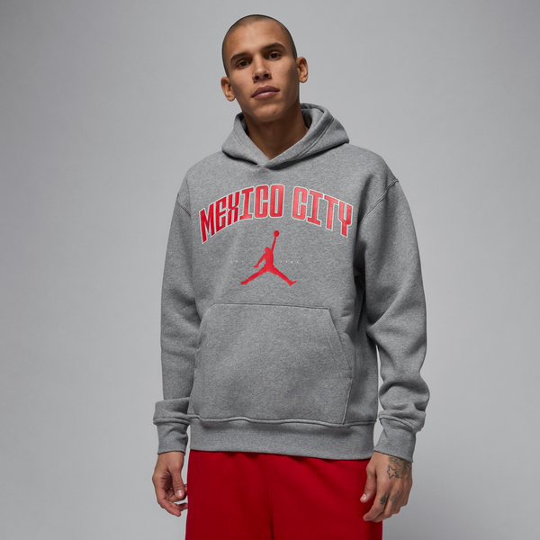 Sudadera Con Gorro Sin Cierre De Tejido Fleece Mexico City Para Hombre Jordan Gris