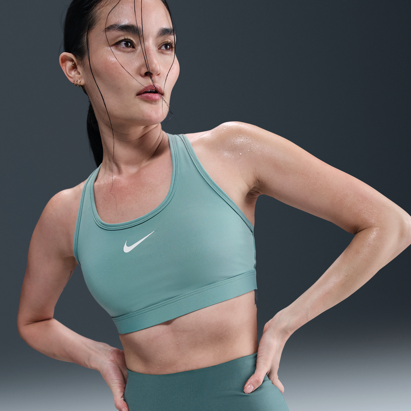 Bra Deportivo Con Almohadillas Para Mujer Nike Swoosh Medium Support Verde