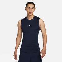 Playera de fitness ajustada sin mangas Dri-FIT para hombre Nike Pro Azul