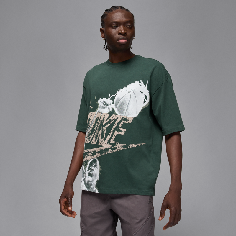 Playera Oversized Para Hombre Jordan Reissue Verde