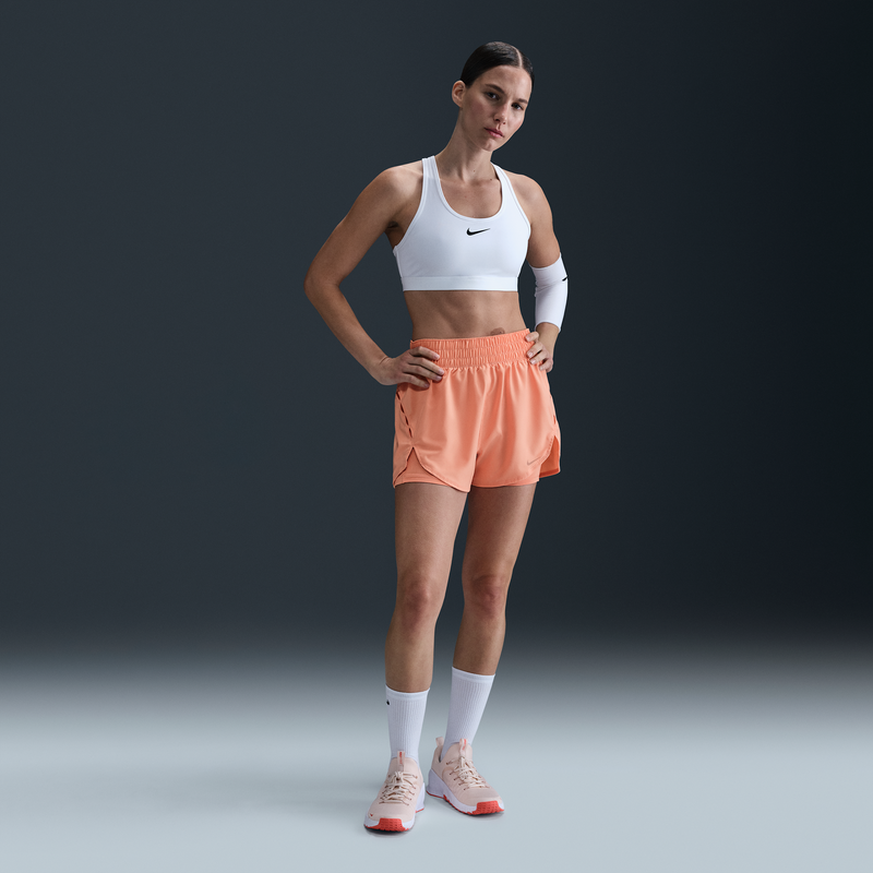 Shorts Dri-FIT 2 en 1 para mujer Nike One Naranja