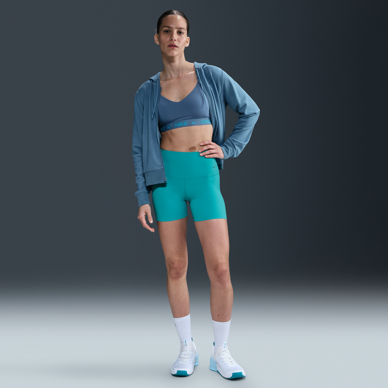 Shorts de ciclismo de tiro alto de 13 cm para mujer Nike Zenvy Verde