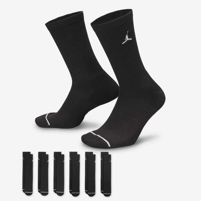 Calcetas Acolchadas (6 Pares) Jordan Everyday Negro