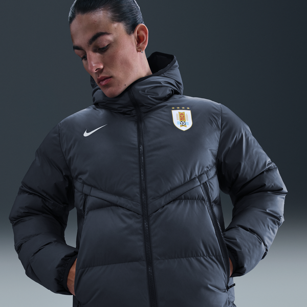 Chamarra De Fútbol Nike Storm-Fit Con Gorro Para Hombre Uruguay Strike Windrunner Primaloft® Azul