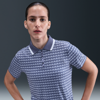 Polo de golf de manga corta Dri-FIT estampado para mujer Nike Tour Morado