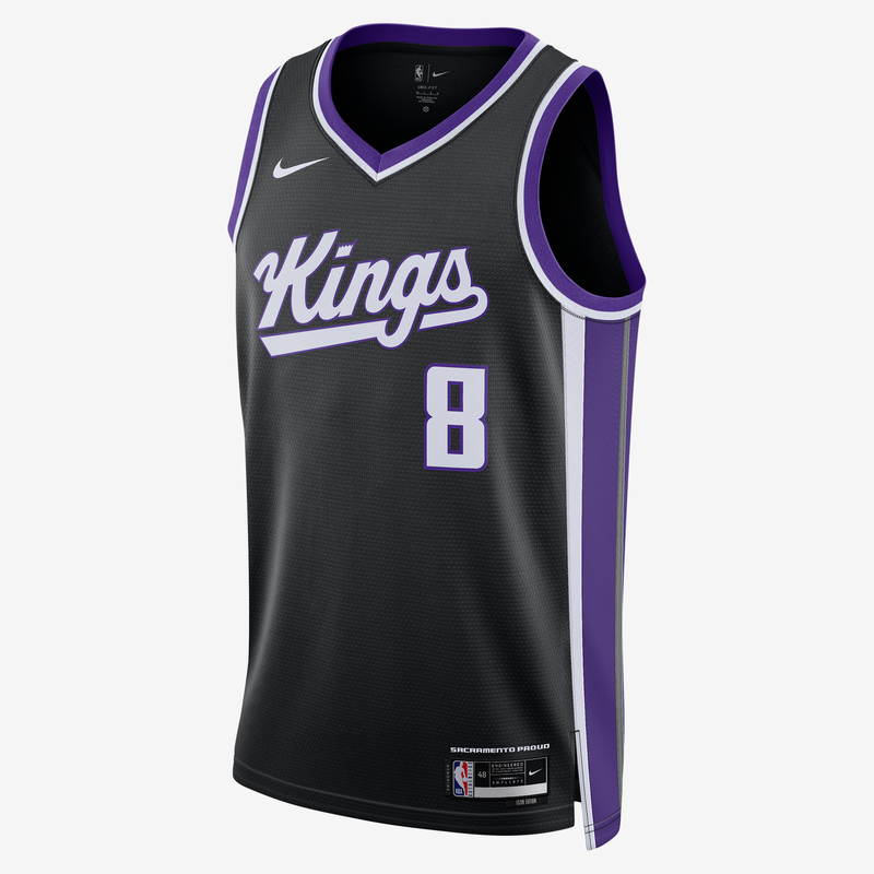 Jersey Nike Dri-Fit Swingman de la NBA Sacramento Kings Icon Edition Negro