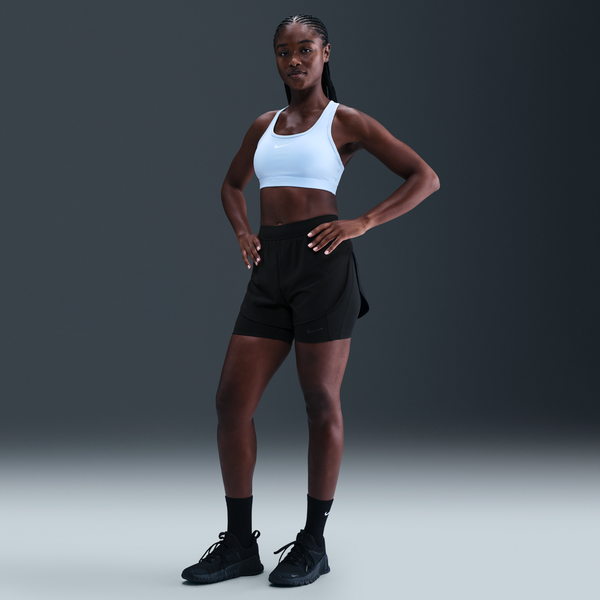 Shorts 2 En 1 De 13 Cm Para Mujer Nike Universa Negro