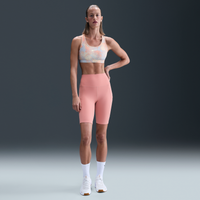Shorts de ciclismo de tiro alto de 20 cm con bolsillos para mujer Nike One Rosa