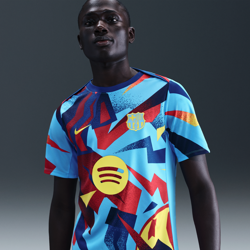 Playera De Fútbol Nike Dri-Fit Para Antes Del Partido Para Hombre Fc Barcelona Academy Pro Fourth Azul