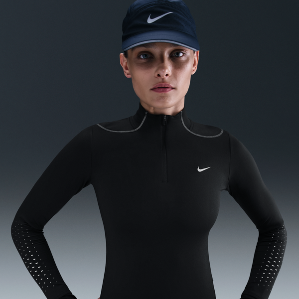 Playera De Running Therma-Fit Adv Con Cierre De 1/4 Y Detalles Reflejantes Therma-Fit Adv Para Mujer Nike Swift Negro