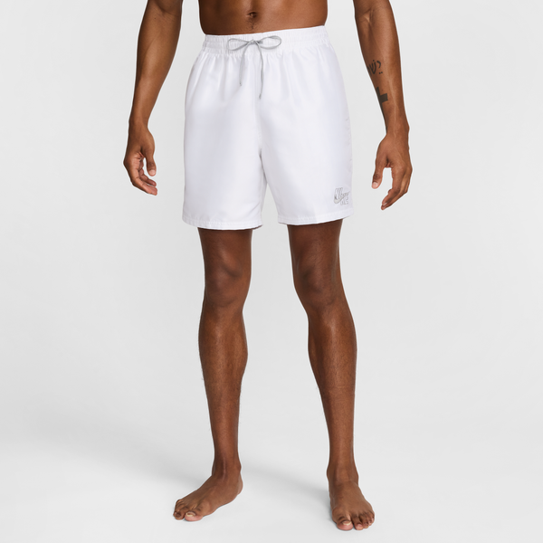 Shorts De Vóleibol De 18 Cm Para Hombre Nike Swim Essential Logo Lap Blanco