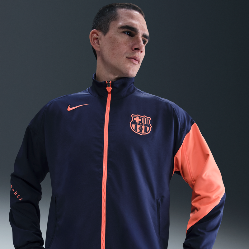 Chamarra Anthem De Fútbol Nike Dri-Fit Total 90 Del Fc Barcelona Alternativa Strike Para Hombre Azul