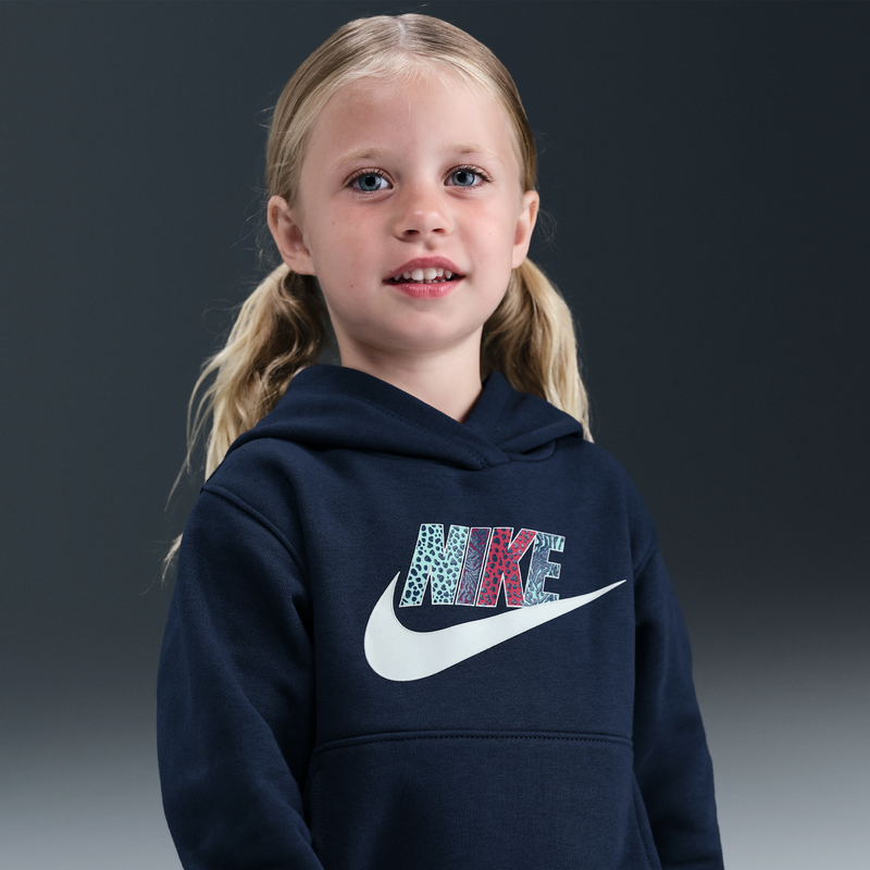 Sudadera con gorro sin cierre infantil Nike Wild Warmth Azul