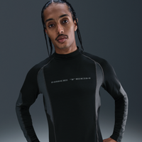 Playera de ropa interior deportiva de manga larga para hombre Nike Tech Negro