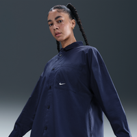 Camisa de manga larga holgada con botones para mujer Nike Sportswear Chill Poplin Azul