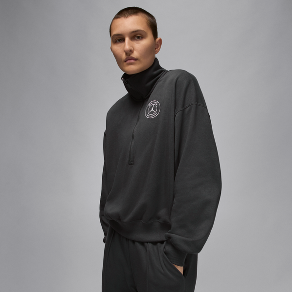 Sudadera De Tejido Fleece Con Medio Cierre Para Mujer Paris Saint-Germain Gris