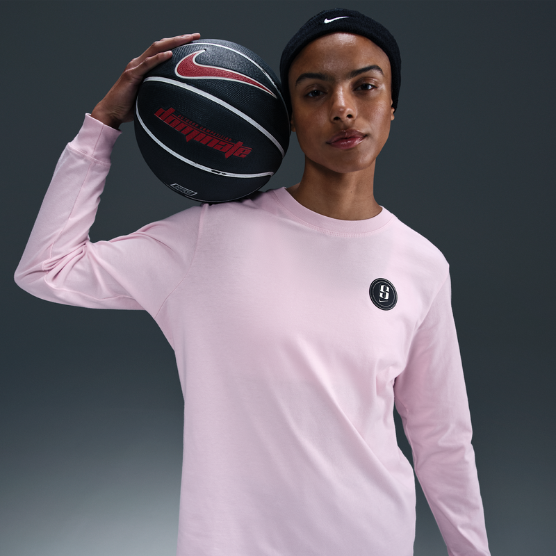 Playera de básquetbol de manga larga para mujer Sabrina Rosa