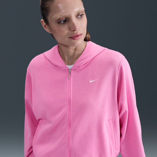 Nike Sportswear Chill Terry Sudadera Con Gorro De French Terry Holgada Con Cierre Completo Para Mujer Rosa