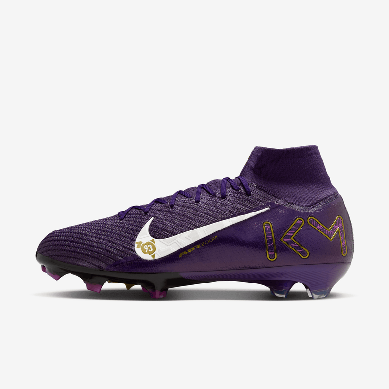 Tacos De Fútbol Para Terreno Firme De Corte High Nike Mercurial Superfly 10 Elite "Kylian Mbappé" Morado