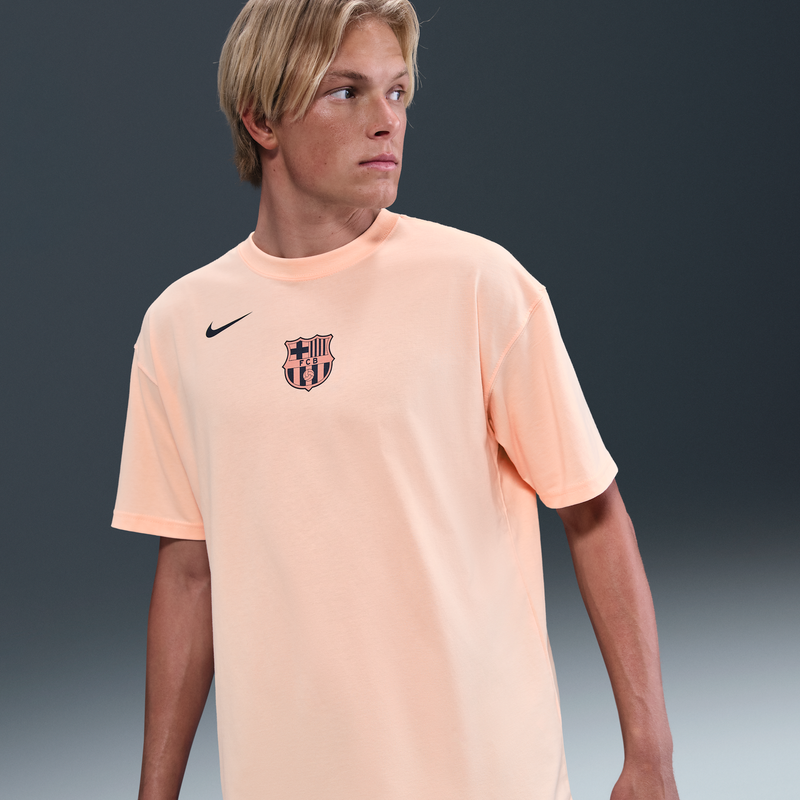 Playera De Fútbol Nike Total 90 Para Hombre Fc Barcelona Naranja