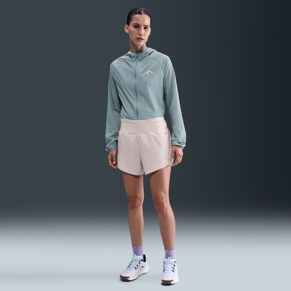 Shorts De Correr Dri-Fit Con Forro De Ropa Interior Para Mujer Nike Trail Blanco