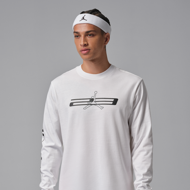 Sudadera de cuello redondo Dri-FIT con gráfico para hombre Jordan Sport Blanco
