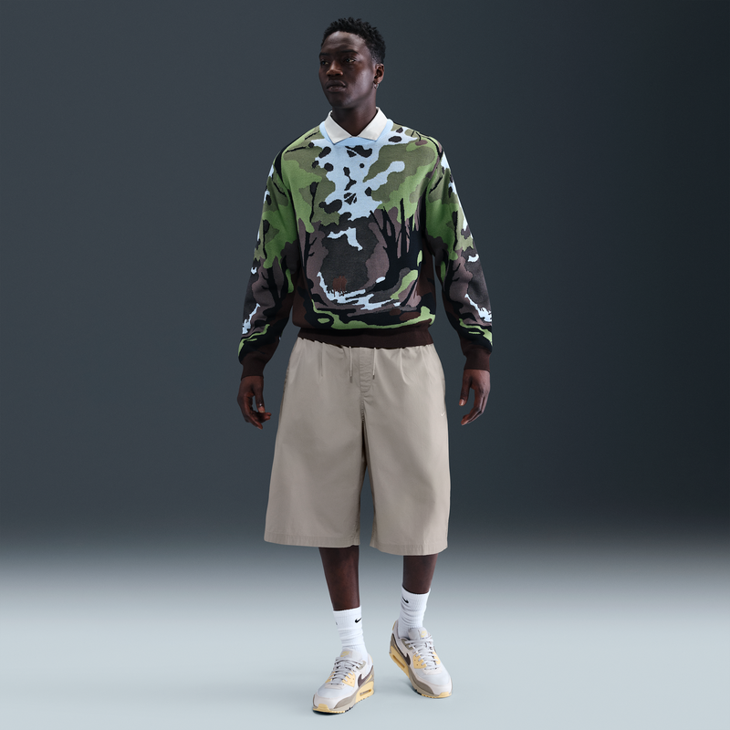 Shorts oversized para hombre Nike Club Gris