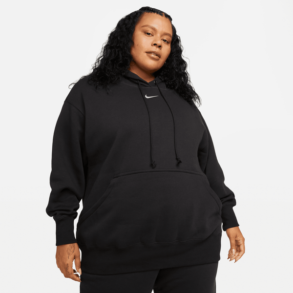 Nike Talla Grande Sudadera Con Gorro Sin Cierre Oversized De Tejido Fleece Para Mujer Sportswear Phoenix Negro