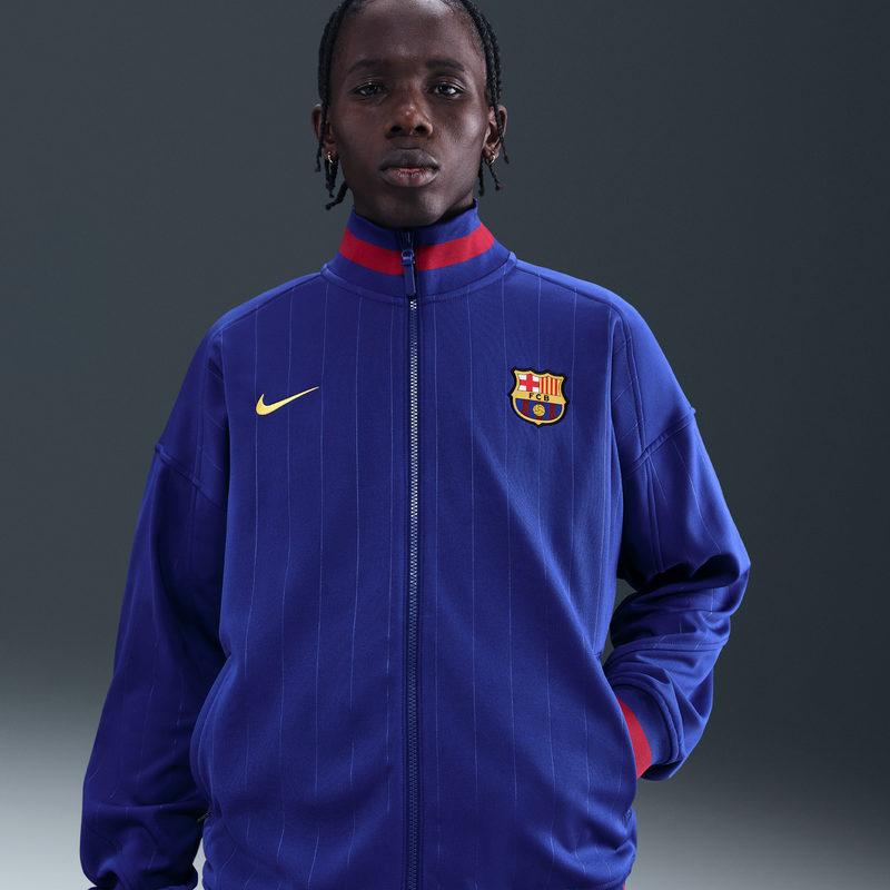 Chamarra Anthem De Fútbol Nike Dri-Fit Para Hombre Fc Barcelona Academy Pro Home Azul