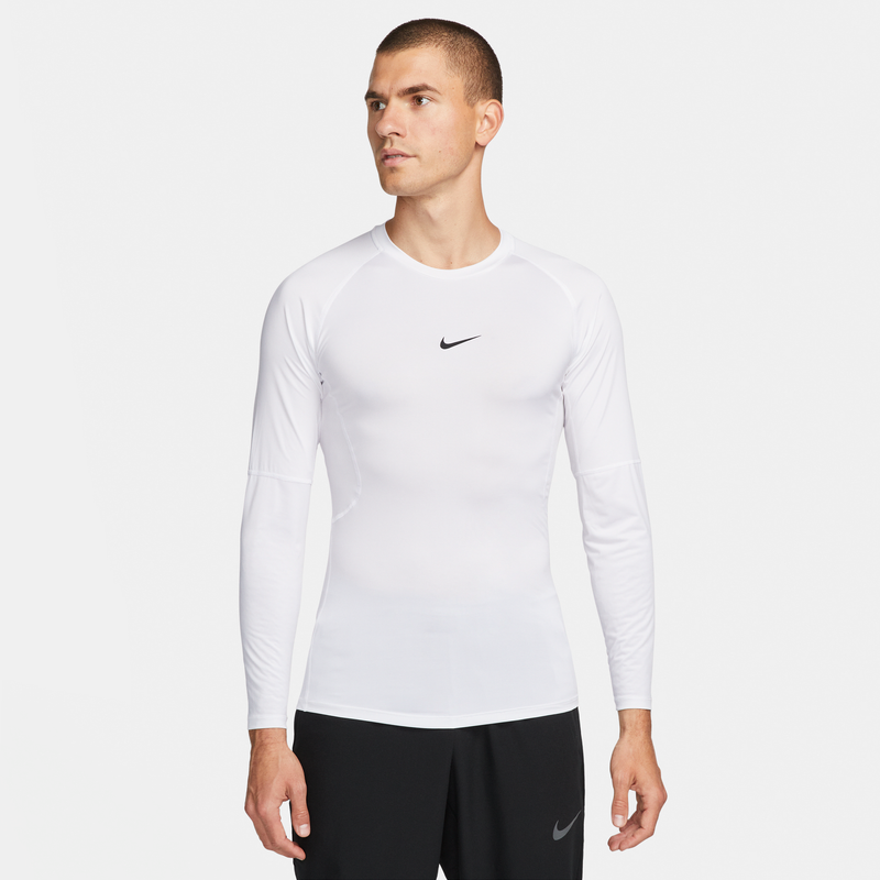 Playera De Fitness De Manga Larga Dri-Fit Para Hombre Nike Pro Blanco
