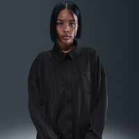 Playera de jacquard a rayas oversized para mujer Nike Sportswear Negro