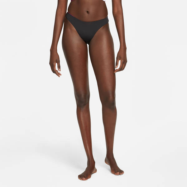 Parte Inferior De Bikini Reversible Estilo Sling Para Mujer Nike Color Block Negro