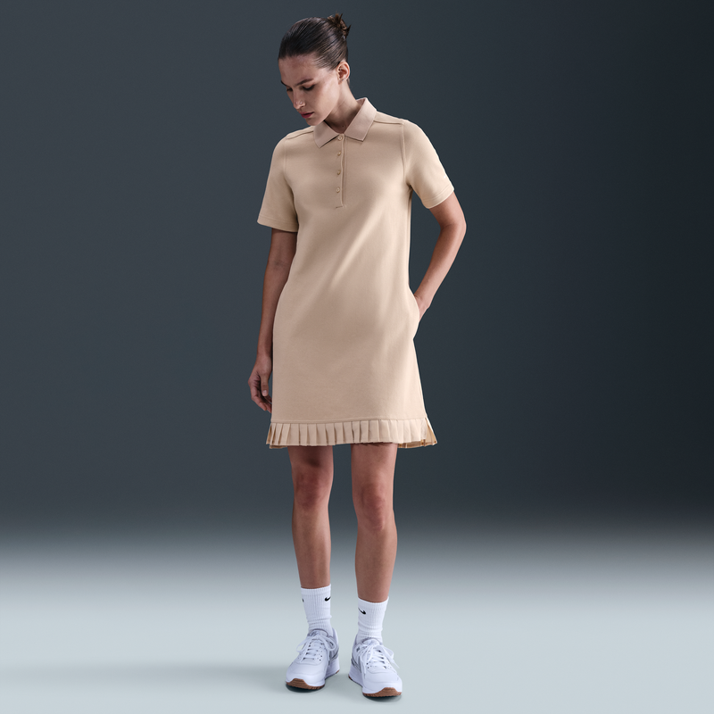 Vestido tipo polo de golf para mujer Nike Marrón