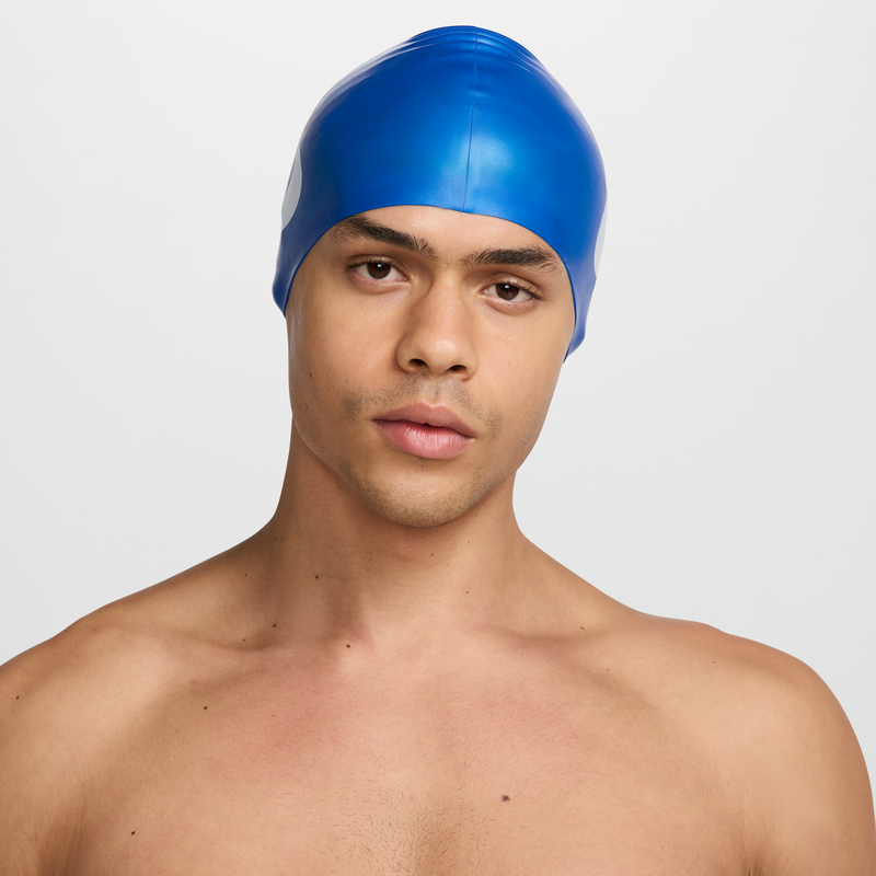 Gorra De Natación Nike Swim Big Swoosh Azul